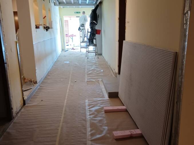 Umbauarbeiten im Eingangsbereich im Hotel Waldhof Muhr