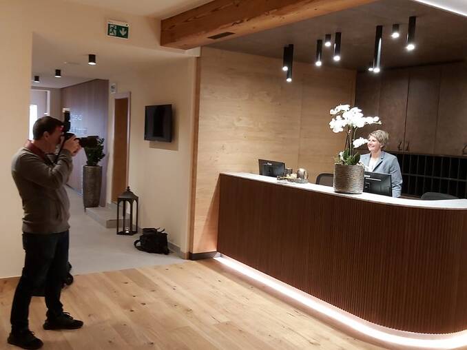 Fotoshooting nach dem Umbau im Hotel Waldhof Muhr