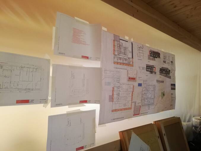 Pläne der Baustelle