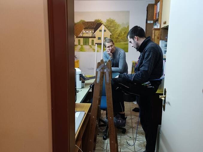 Fleißige Helfer auf der Baustelle