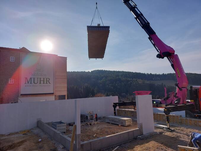 Baustelle im 4*Hotel Waldhof Muhr