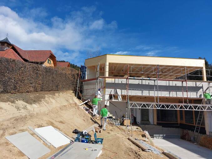 Baustelle vom Wellnessbereich im 4* Hotel Waldhof Muhr