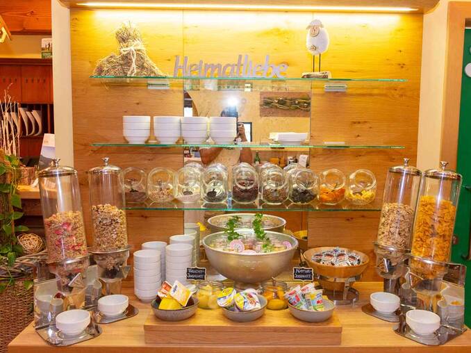 Müslibuffet im Hotel Waldhof Muhr